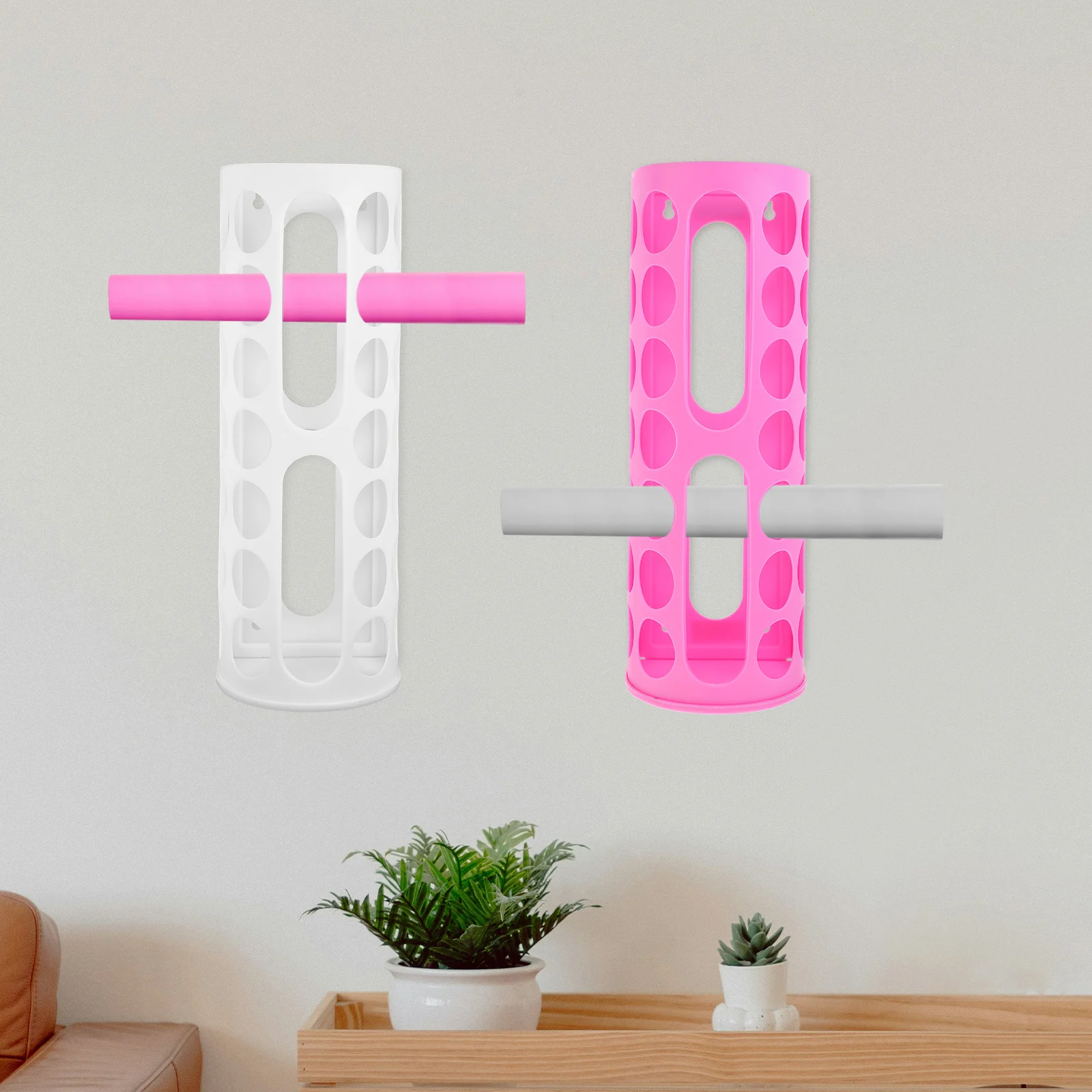 

2pcs Vinyl Roll Storage Rack Foldable 14 Holes Craft Paper Organizer Wall Holder Wrapping Rolls Home Storage Box