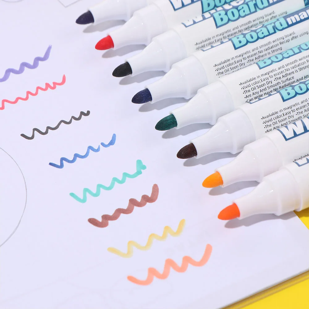 

Magnetic 4/8 Colors Whiteboard Markers Magnetic Eraser Colorful Drawing Markers Washable Refillable Fine Point Markers Writing
