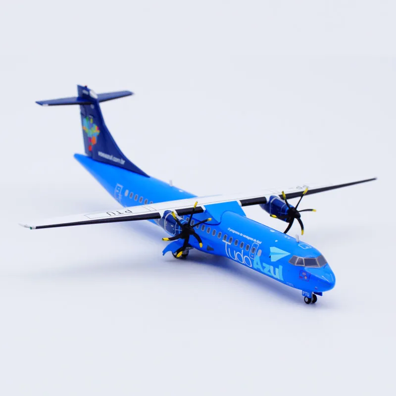 LH2314 Alloy Collectible Plane Gift JC Wings 1:200 Tudo AZUL Airlines ATR72-500 Diecast Aircraft Model PP-PTU With Stand