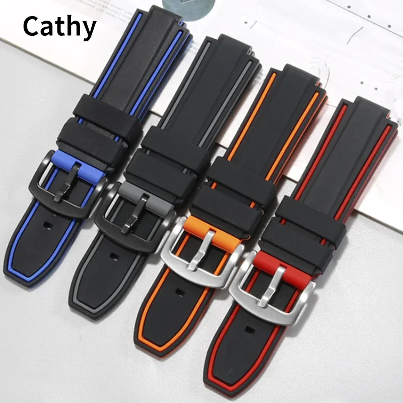 Silicone Watch Strap for Casio GST-B400 B200 Hagane No Boukenshin Raised Mouth Rubber Silicone Watch Strap Accessories14 16mm