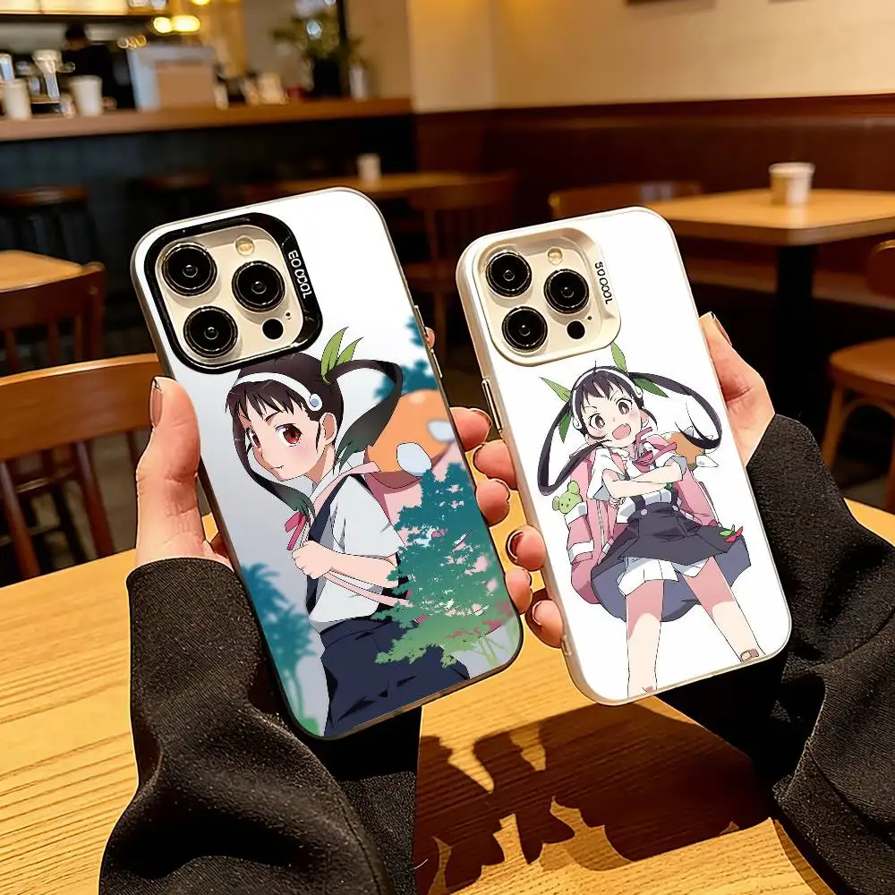 

C-Cute M-Mayoi Hachikuji Phone Case For iPhone 17,16,15,14,13,12,11 Plus,Pro Max,XS,Colorful Silver Phone case Funda Cover