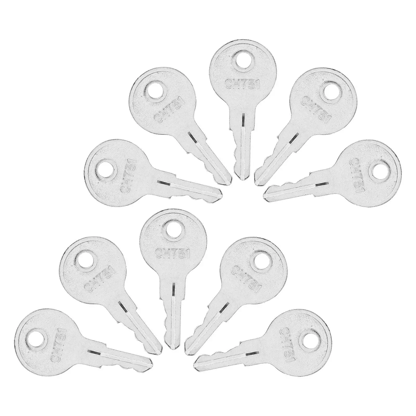 10Pcs Portable Rv Keys Set Universal Camper Door Lock Rv Compartment Storage Cabinet Tool Box Display Case Utility Cart Push