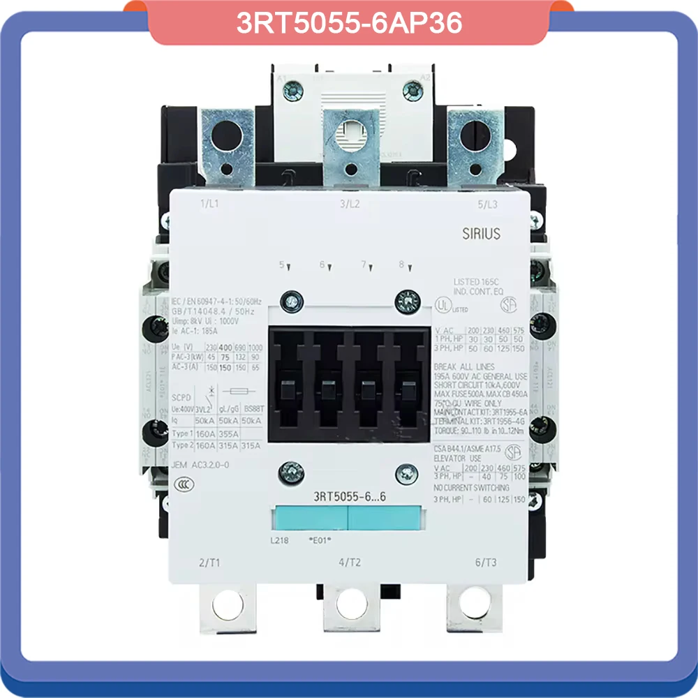 

3RT5055-6AP36 Контактор 220-240 В переменного/постоянного тока Высокое качество Быстрая доставка работает отлично