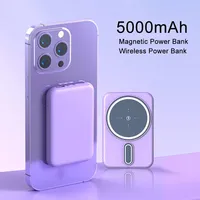 5000mAh Magnetic Wireless Charger Power Bank Portable External Battery Charger Mini Powerbank for iPhone 14 13 Pro Huawei Xiaomi