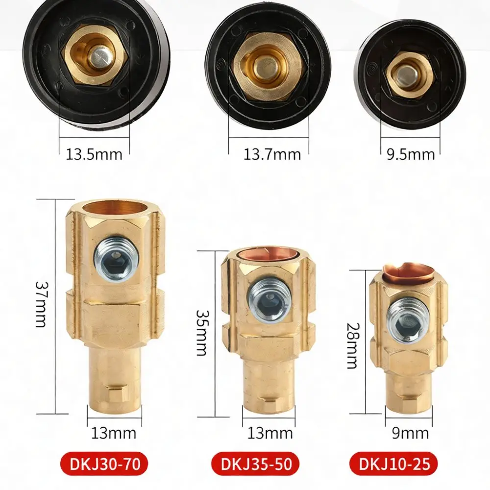 Industrial European Welding Equipment Plug Socket 10 25 35 50 50 70 Cable Connector For Durable Welding Accessories