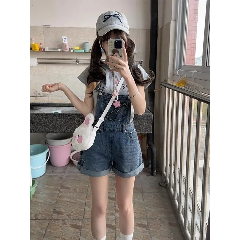 

Женские джинсовые комбинезоны, комбинезоны с аппликацией, пляжная одежда, уменьшение возраста, вельвет для взрослых, контрастная японская вышивка