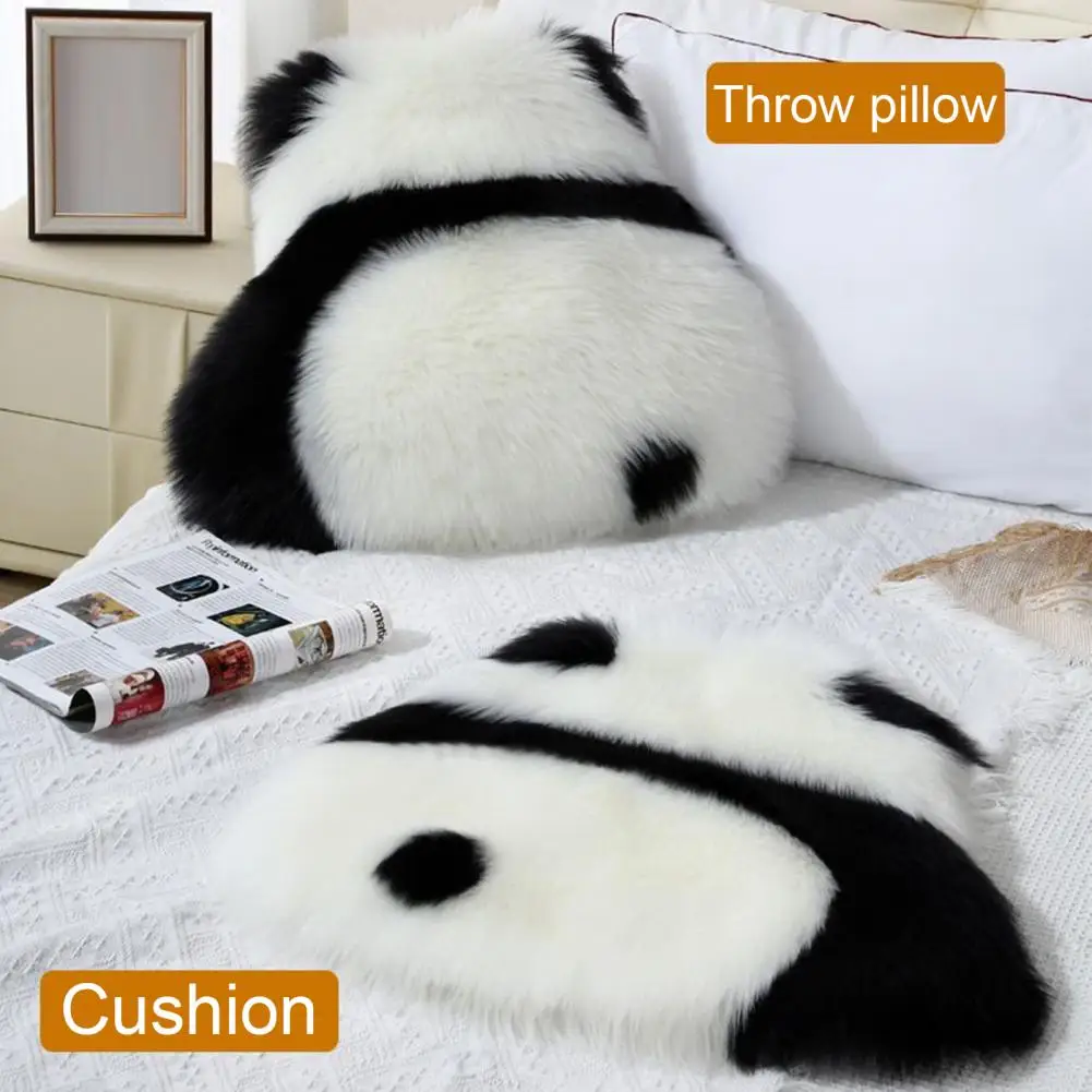 Panda Chair Seat Cushion Sofa Decor Stuffed Animal Toy Soft Touch Washable Non-Fading Adorable Animal Pillow Toy Panda Pillow