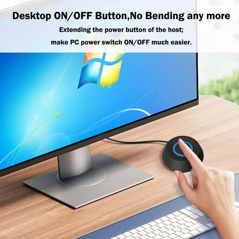 Кнопка компьютера, светодиодная кнопка питания ПК с кабелями длиной 1,8 м, корпус компьютера, кнопка включения и выключения, удлинитель для школьного отеля