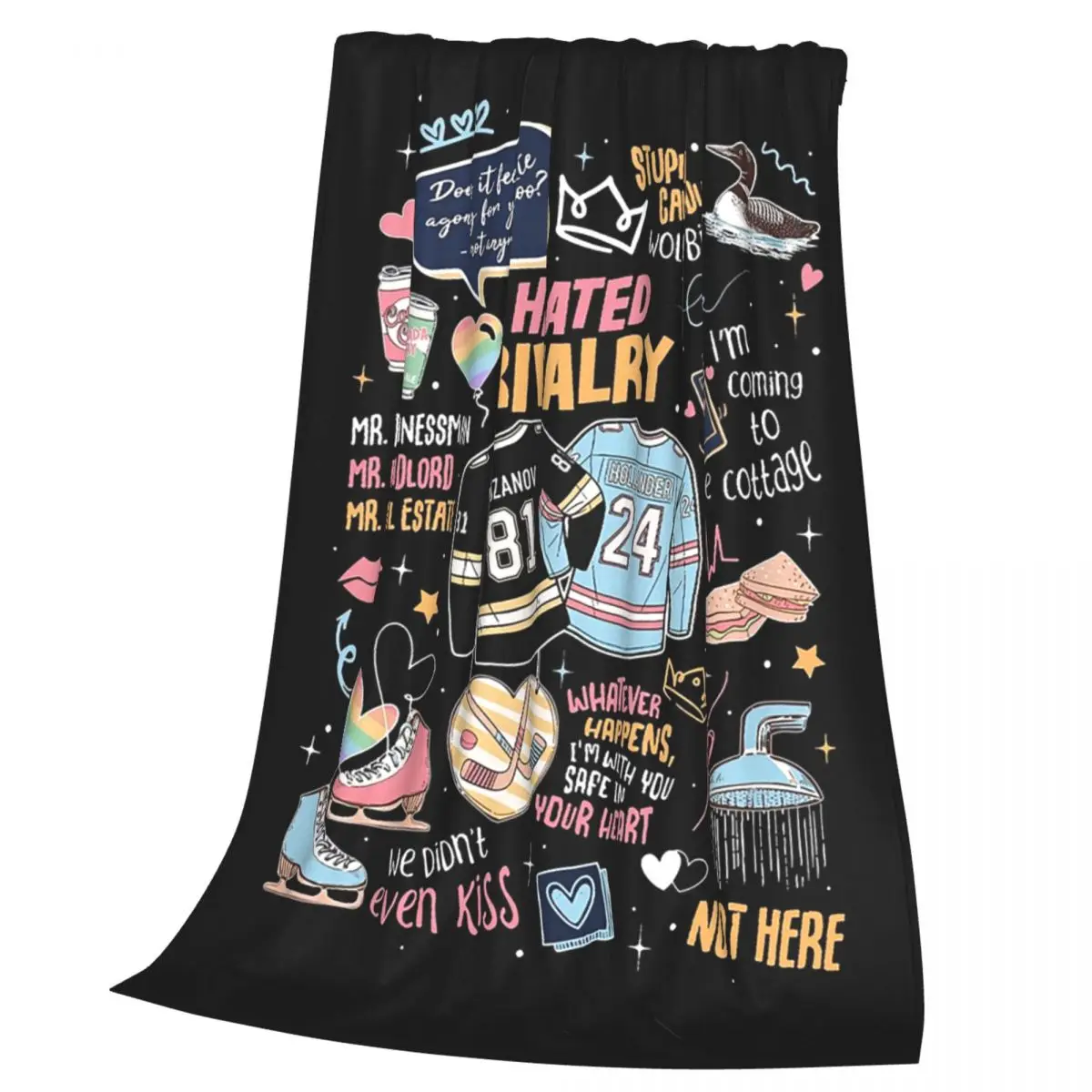 Heated Rivalry Ilya Rozanov 81 Graphic Ottawa Centaurs Blankets Soft Warm Flannel Throw Cover for Bed  Picnic Travel Home Sofa