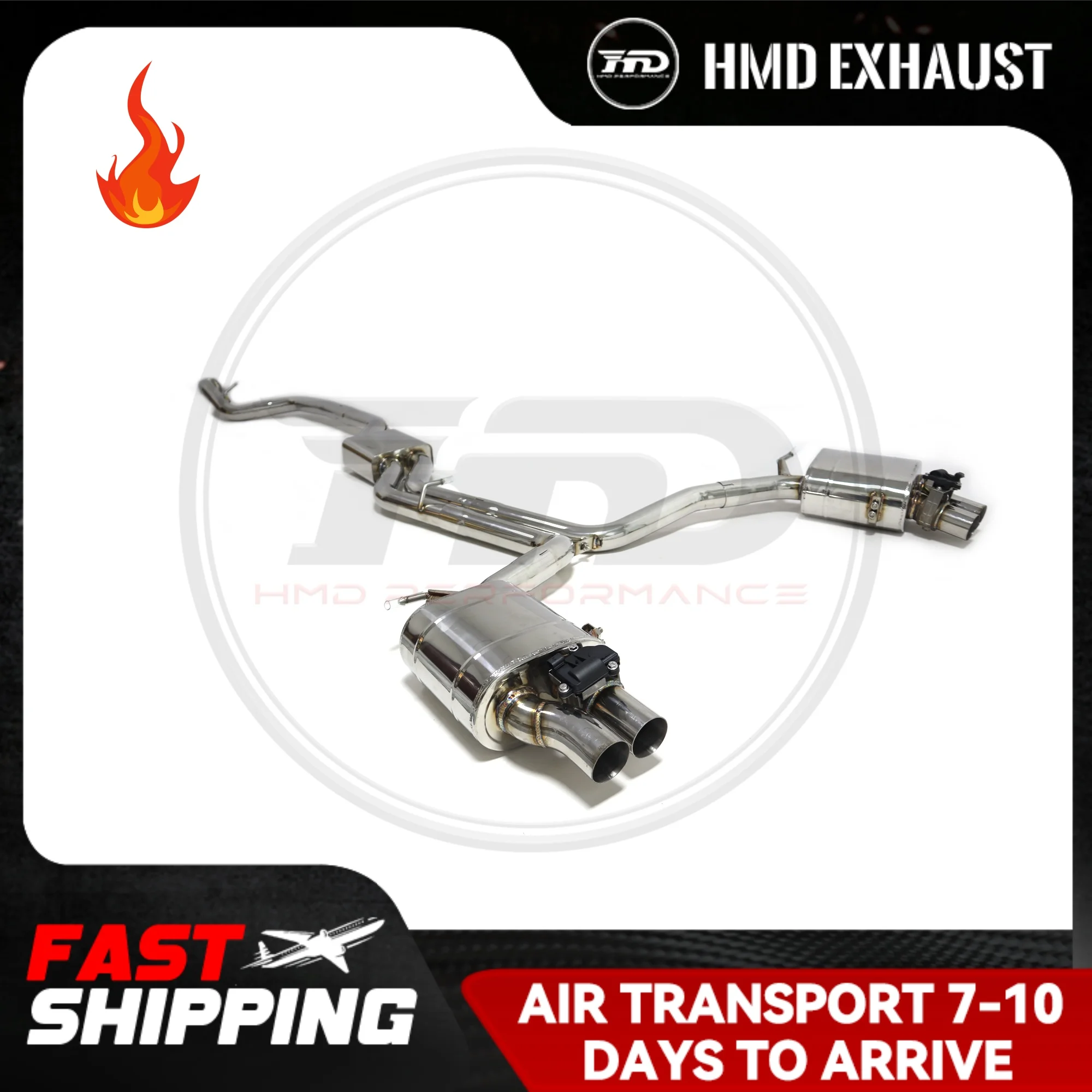 

HMD Stainless Steel Exhaust System Performance Catback Is Suitable For AUDI A6 A7 C8 2.0T High Flow Performance Resonant Tube