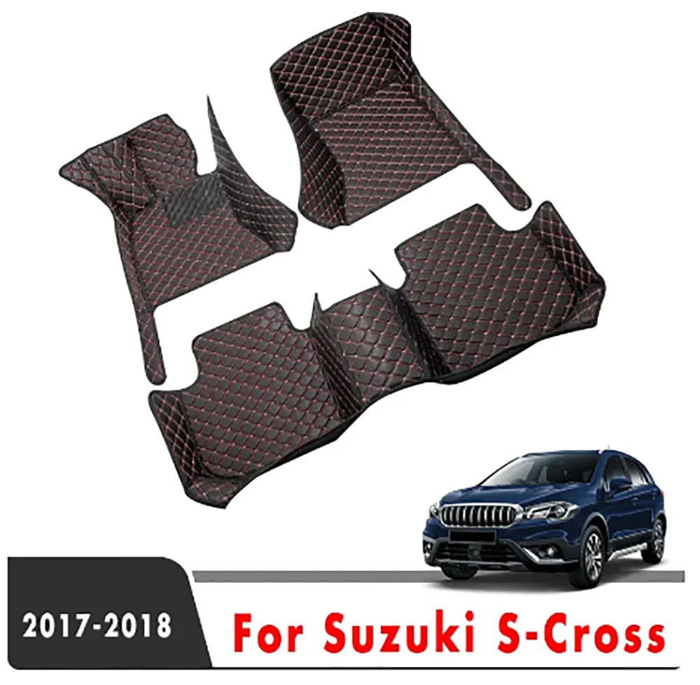 

Для Suzuki S-Cross SCross 2018 2017 футов ковры пользовательские автомобильные аксессуары интерьерные части водонепроницаемые автомобильные коврики для пола