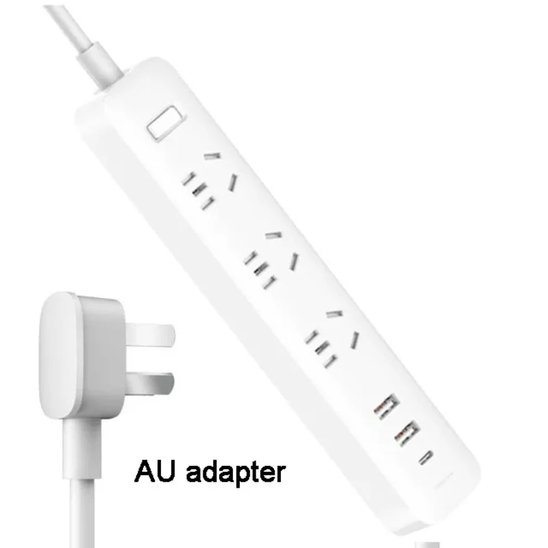 New Xiaomi Socket Mi Mijia 20W Fast Charging Power Strip 2A1C 3 Sockets Standard Plug Interface Extension Lead 1.8m