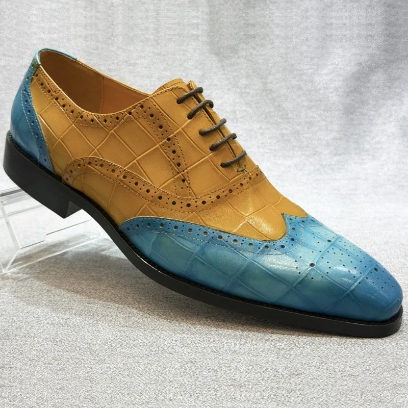 

Fashion Wedding Shoes Men's Formal Shoes Cowhide Oxford Shoe Business Office Men
