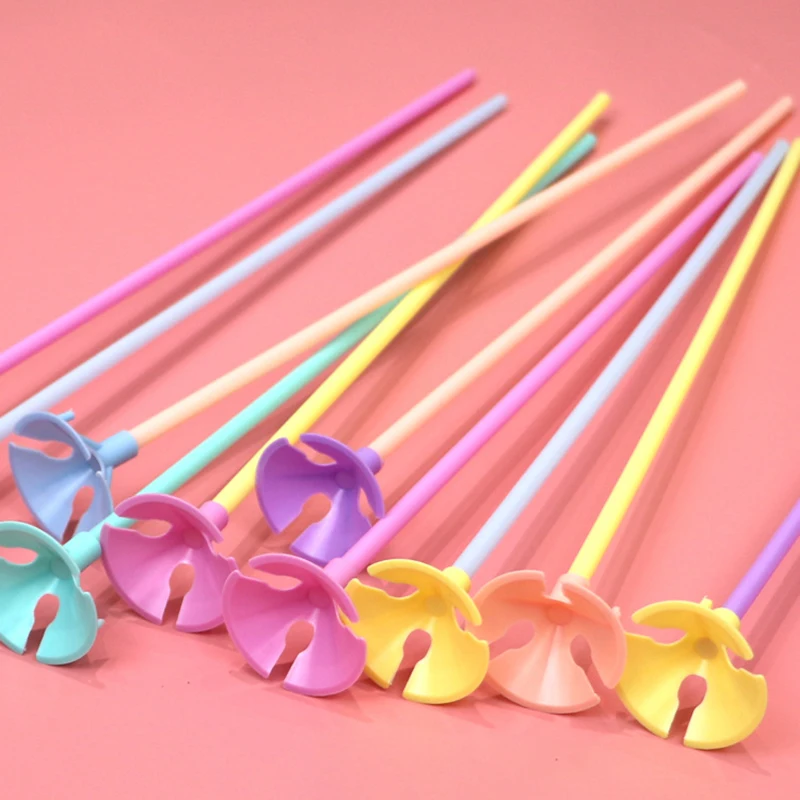 10/20/50 Pcs Balloon Supporting Rods Thickened Ballon Accessories 32cm Large Plastic Rod Supporting Cup Birthday Party Wedding