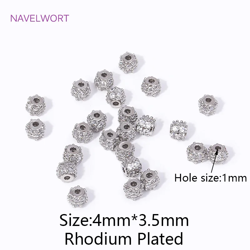 10/20 Stück 18K vergoldete Messing-Abstandsperlen in Kürbisform, Trennperlen für Perlen, DIY-Schmuckherstellung, Zubehör für Halsketten und Armbänder – Detail 26