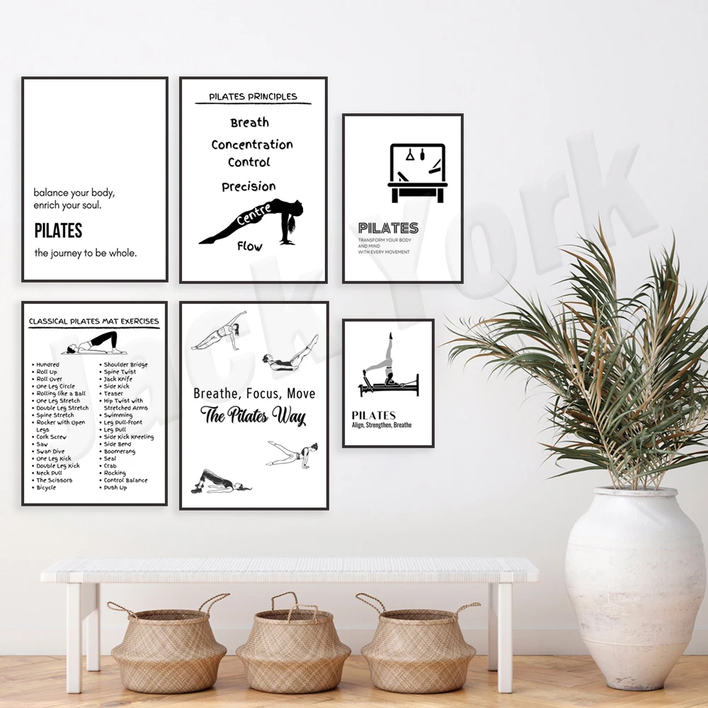 Pilates-Posen, Pilates-Prinzip – Health Wellness Poster Bewertung und Preis