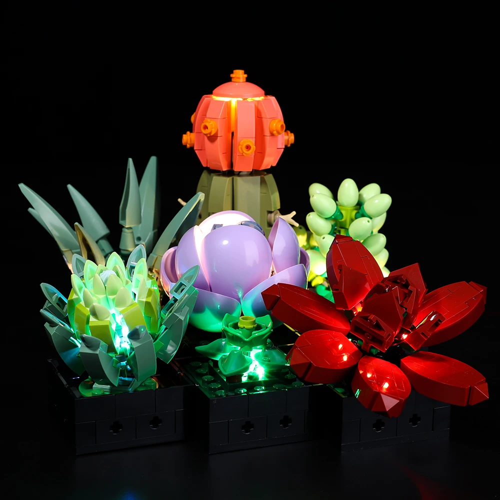 LED Light Kit For Creator 10309 Succulents Plants Bonsai Building Blocks DIY Children Gift Toys Set (Not Included Blocks)