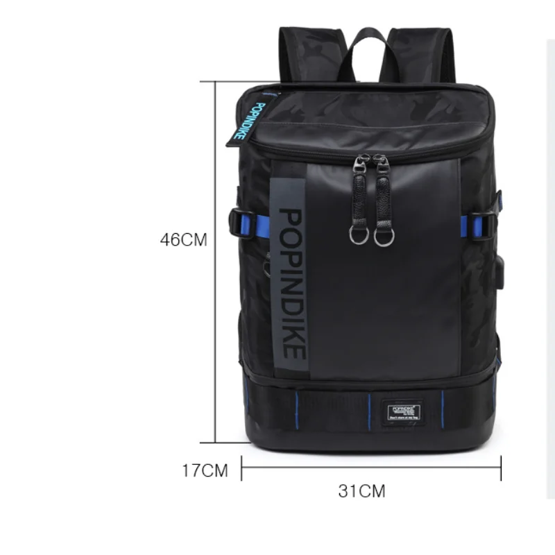New Backpacks Fashion Men\'s Backpacks Laptop Backpack High Capacity Waterproof Multifinonal Versatile Black Travel Backpacks