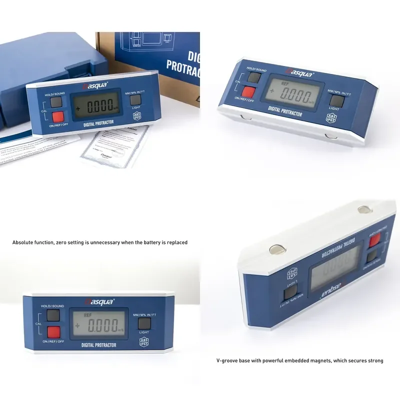 Brand For Dasqua IP65 Dust-proof and Water-proof Backlight Digital Protractor As Level and Inclinometer
