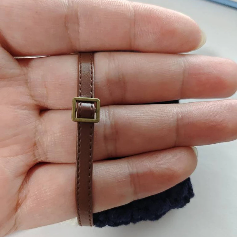 2M 5mm Width Mini Doll Bags Strap Stitched PU Leather Strips Ribbon for DIY Bracelet Miniature Dolls Purse Belt Craft Making view 4