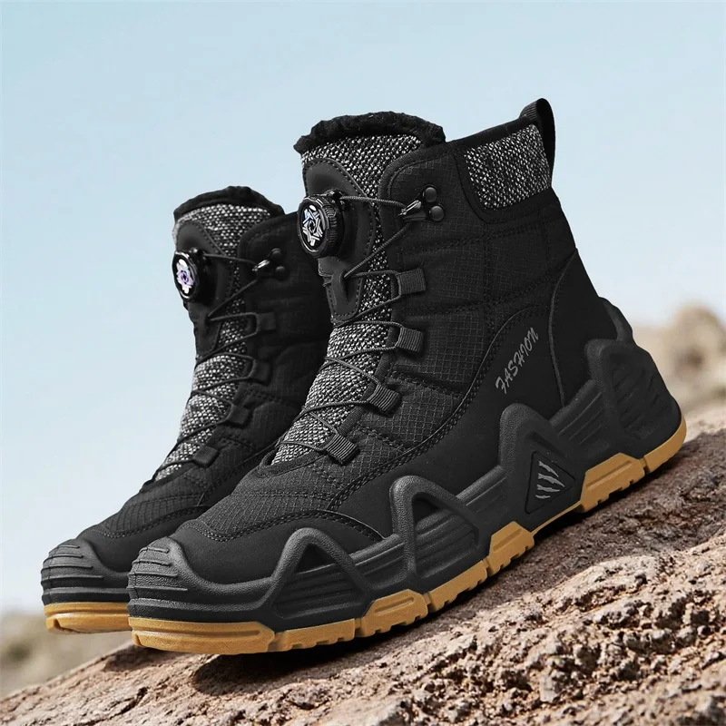 الشتاء أفخم الرجال أحذية التنزه مقبض ساخن تصميم الأحذية في الهواء الطلق رجل الرحلات أحذية رياضية عدم الانزلاق الصحراء أحذية سلامة العمل للرجال