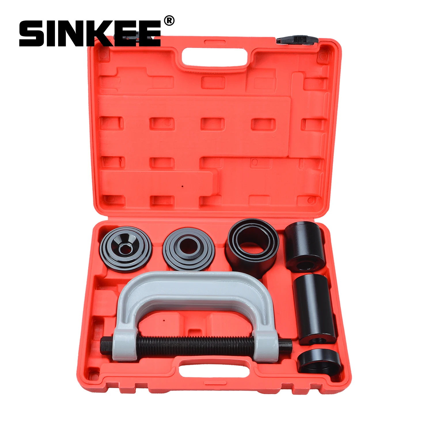 4 IN 1 Ball Joint Service Kit 10pcs Car Ball Joint Remover C Frame Press 2WD & 4WD  Remover Universal Cross Shaft Tool Kit