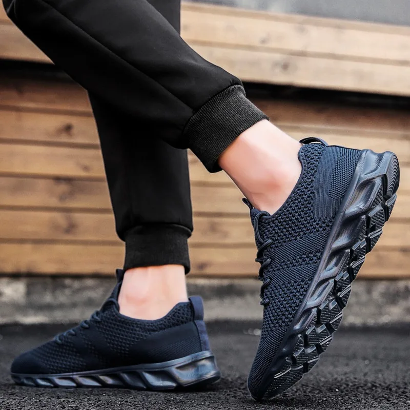 Fujeak Man Hardloopschoenen Comfortabele Ademende Casual Sneakers Anti-Slip En Slijtvaste Wandelschoen Jogging Tennis Maat 46