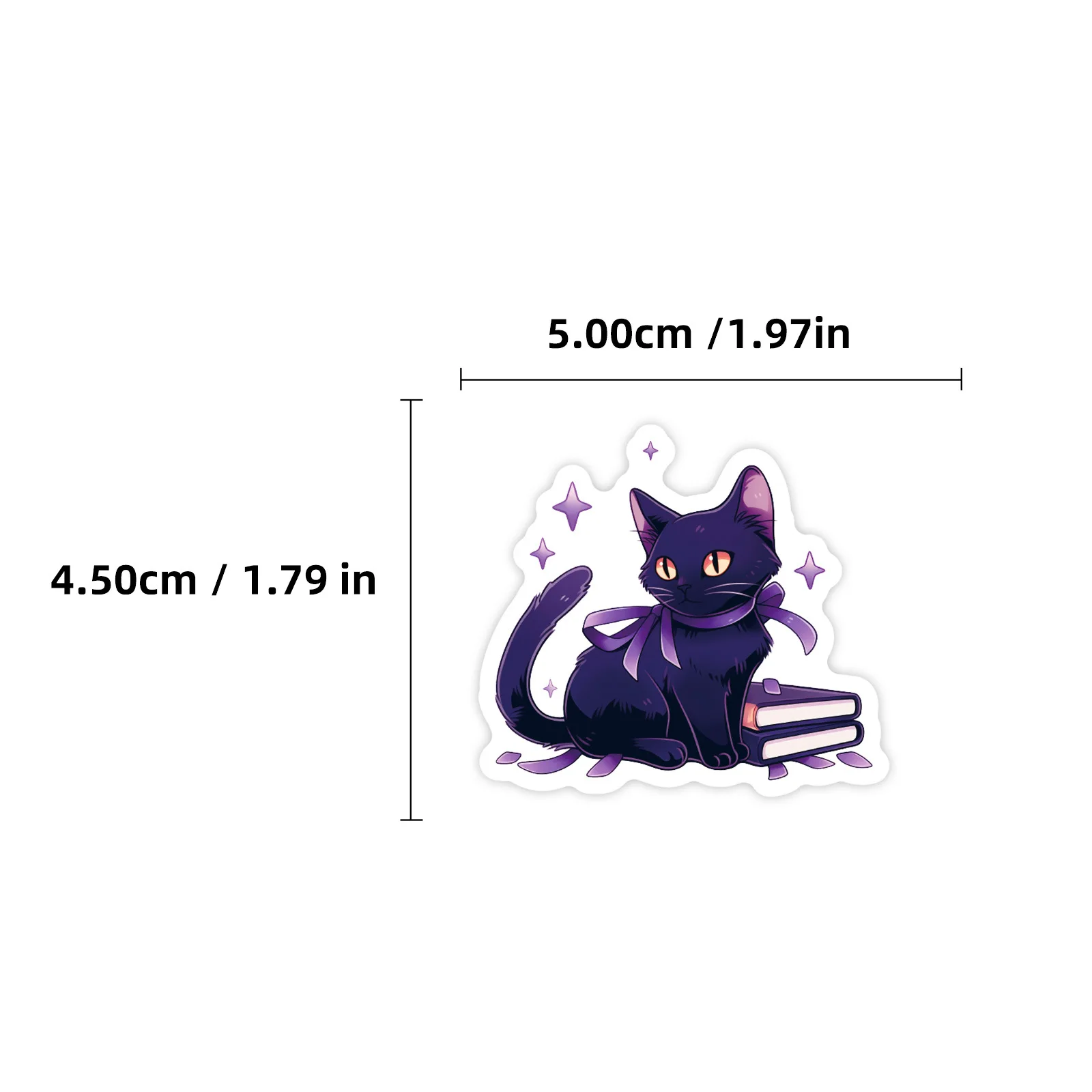 56 pezzi nuovo libro magico gotico viola adesivi graffiti gatto personalizzato fresco creativo scatola di cancelleria fai da te scooter decalcomania giocattolo regalo