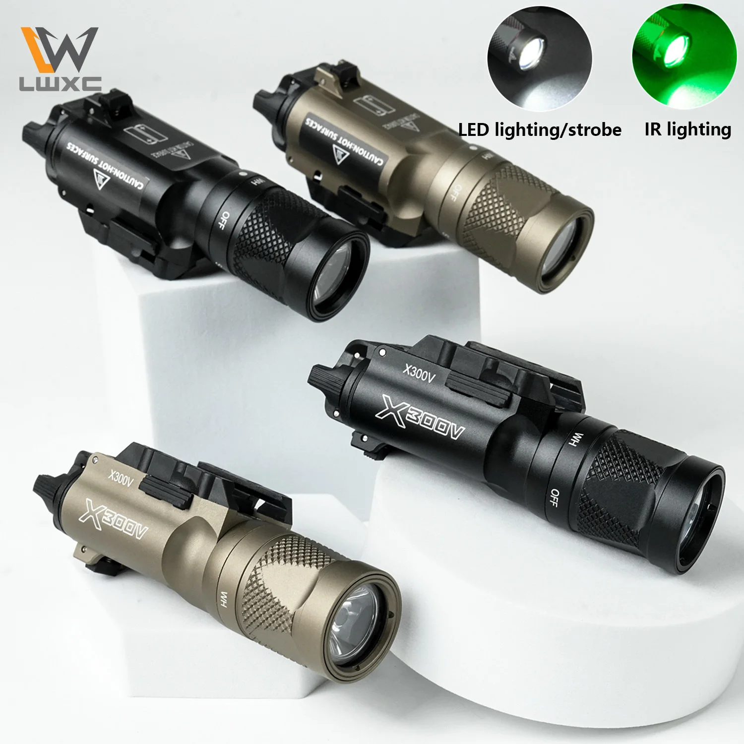 

Тактический X300V/X400V белый светодиодный фонарь для страйкбола, уличный охотничий аксессуар, светильник для разведки, пистолет, металлический подвесной фонарик, подходит для направляющей 21 мм