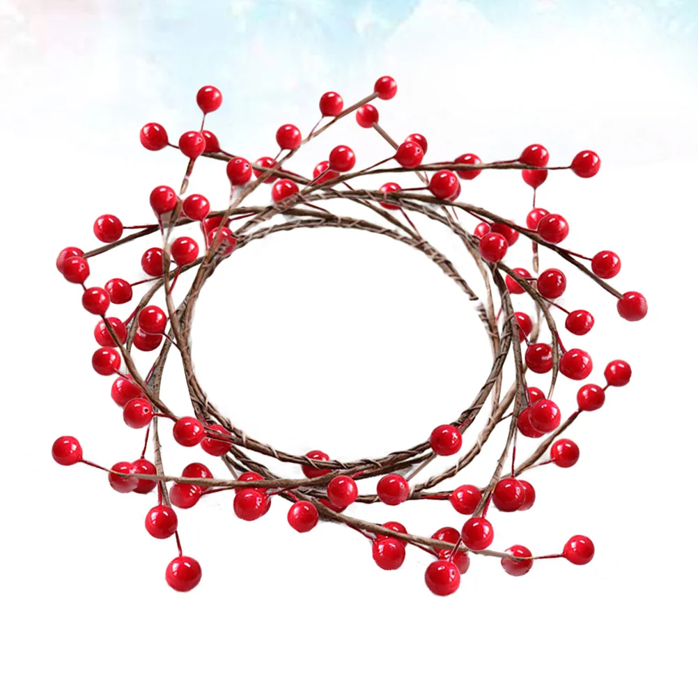 

2pcs Simulated Berries Wreath Artificial Flower Berry Garland For Home Decor Shop Window Wedding Party Festival Backdrop Pine