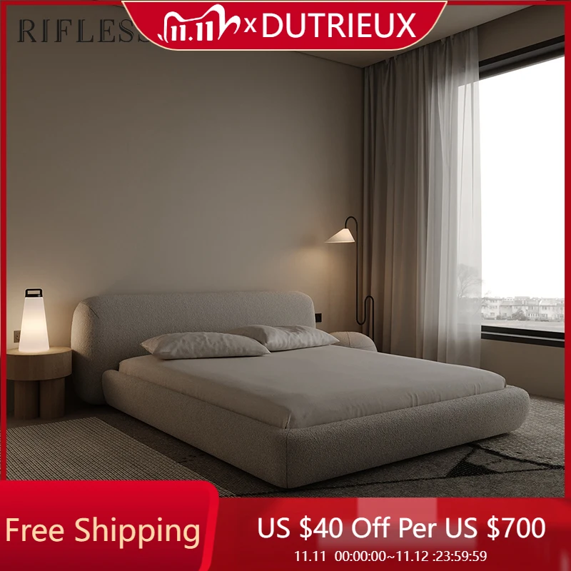 

Luxury Twin Modern Bed Frame Aesthetics Hotel Relax Design Simple Bed Confortable Wedding Full Body Muebles Bedroom Furniture