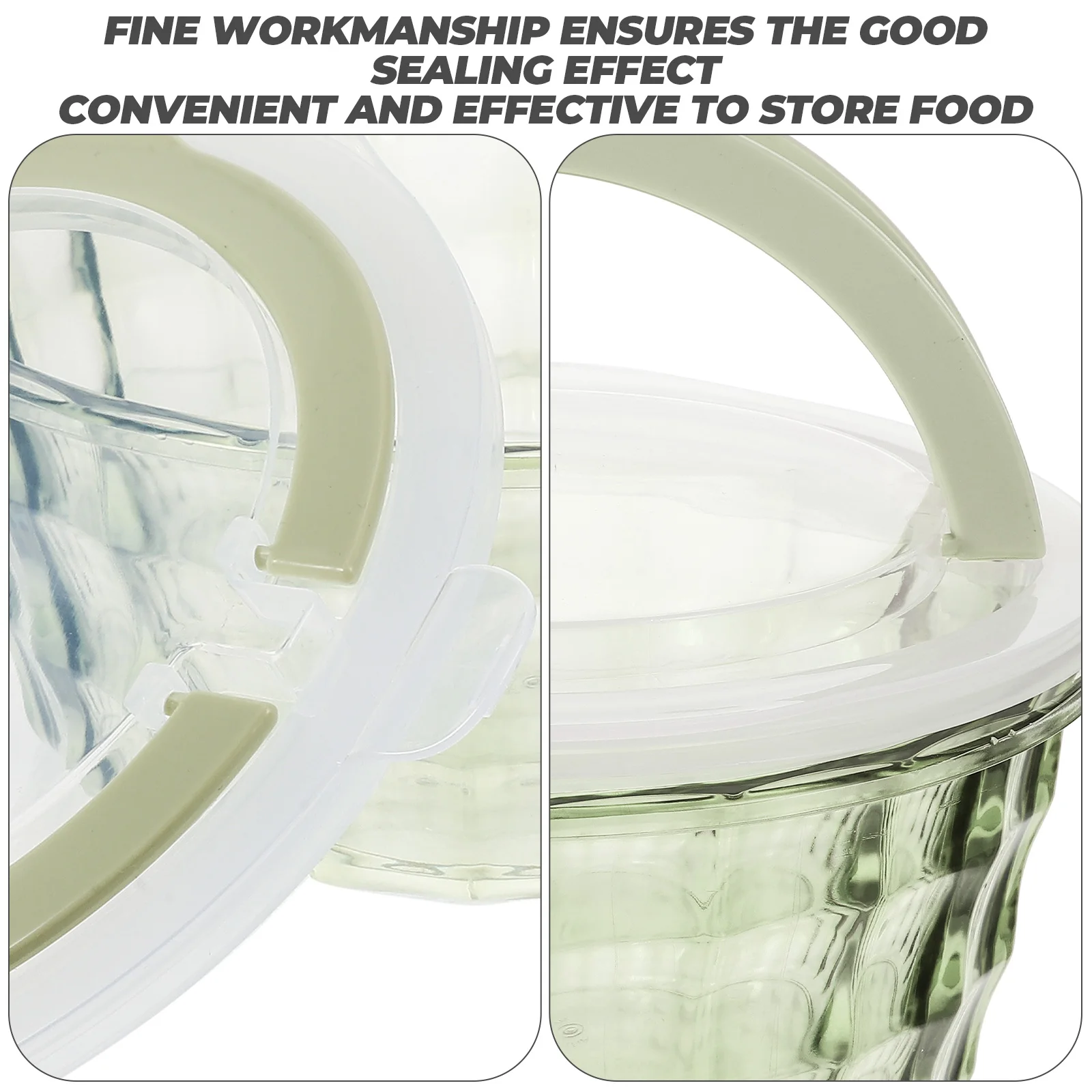 

3Pcs Lightweight Food Holder Set Reusable Snack Storage Box Vegetable Organizer Salad Bowl Kitchen Supply