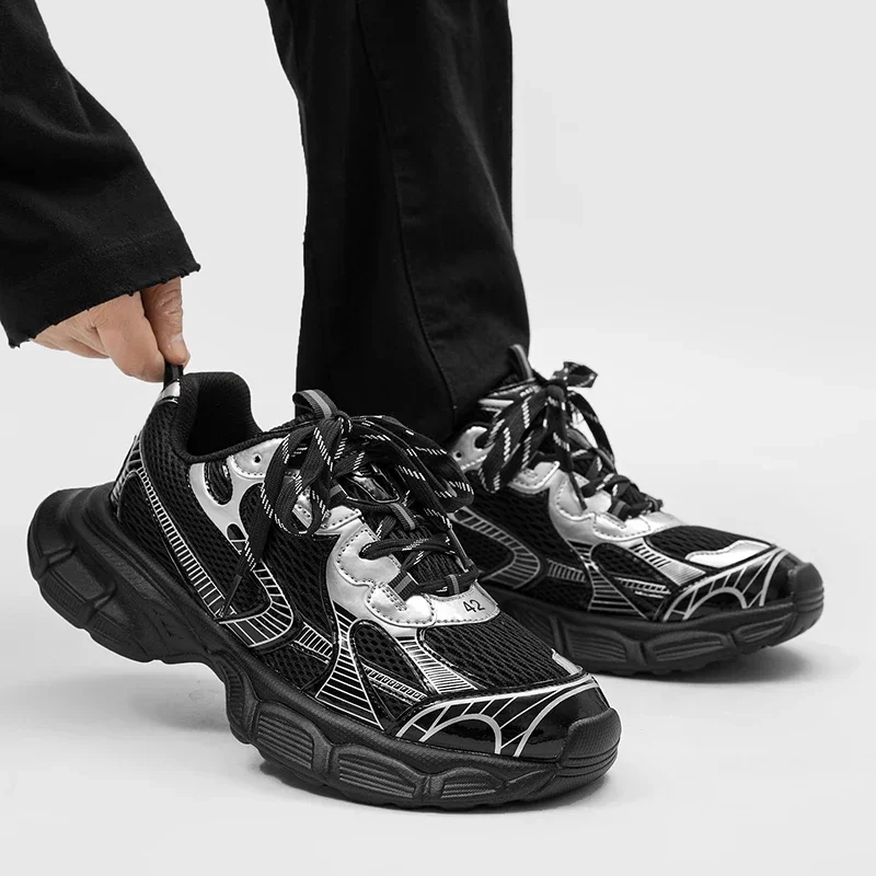 أحذية رياضية نسائية فاخرة مكتنزة 2025 أحذية شبكية قابلة للتنفس للرجال أحذية رياضية للجري للسيدات أحذية فلكنيز للياقة البدنية