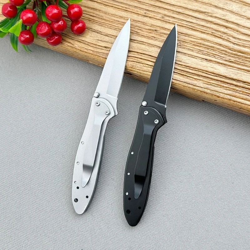 1660 Outdoor EDC Knife High Hardness Folding Pocket Knife 14C28N Blade 410 Stainless Steel Handle Camping Tool
