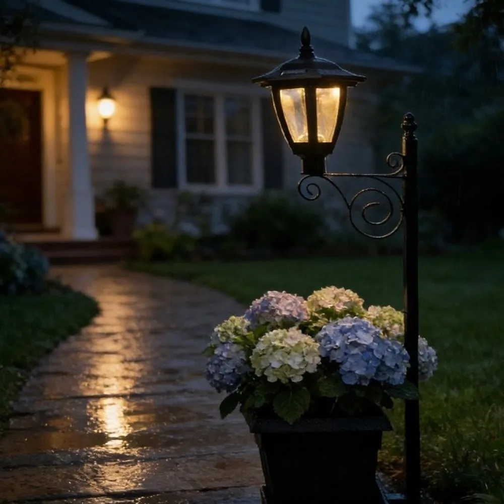 Waterproof Solar Planter Lamp 2 In 1 Auto On Off Sensor Outdoor Planter Lamp Warm White Vintage Solar Landscape Decor Light