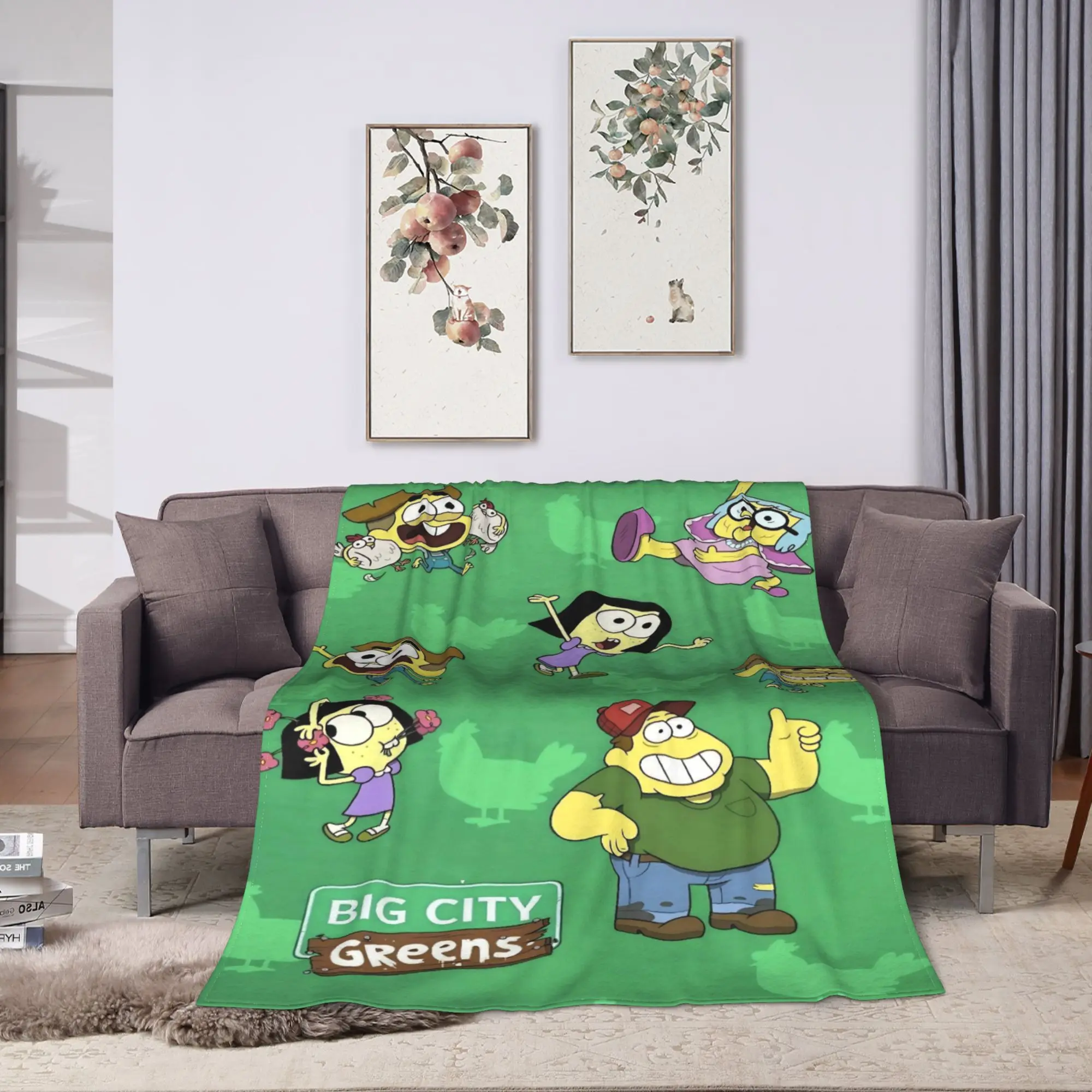 Big City Greens Blankets  Warm Soft Aesthetic Plush Throw Blanket For Kids Adult Couch Chair Sofa Flannel Bedspread Bed Cover
