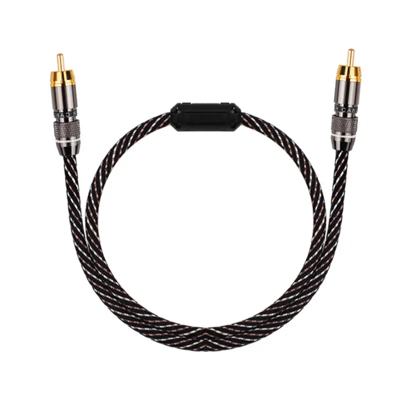 RCA Male Coaxial Cable OFC 75ohm Hifi Digital Coaxial Audio Video Wire Hi-end Subwoofer Amplifier Home Theater TV S/PDIF 2M 3M