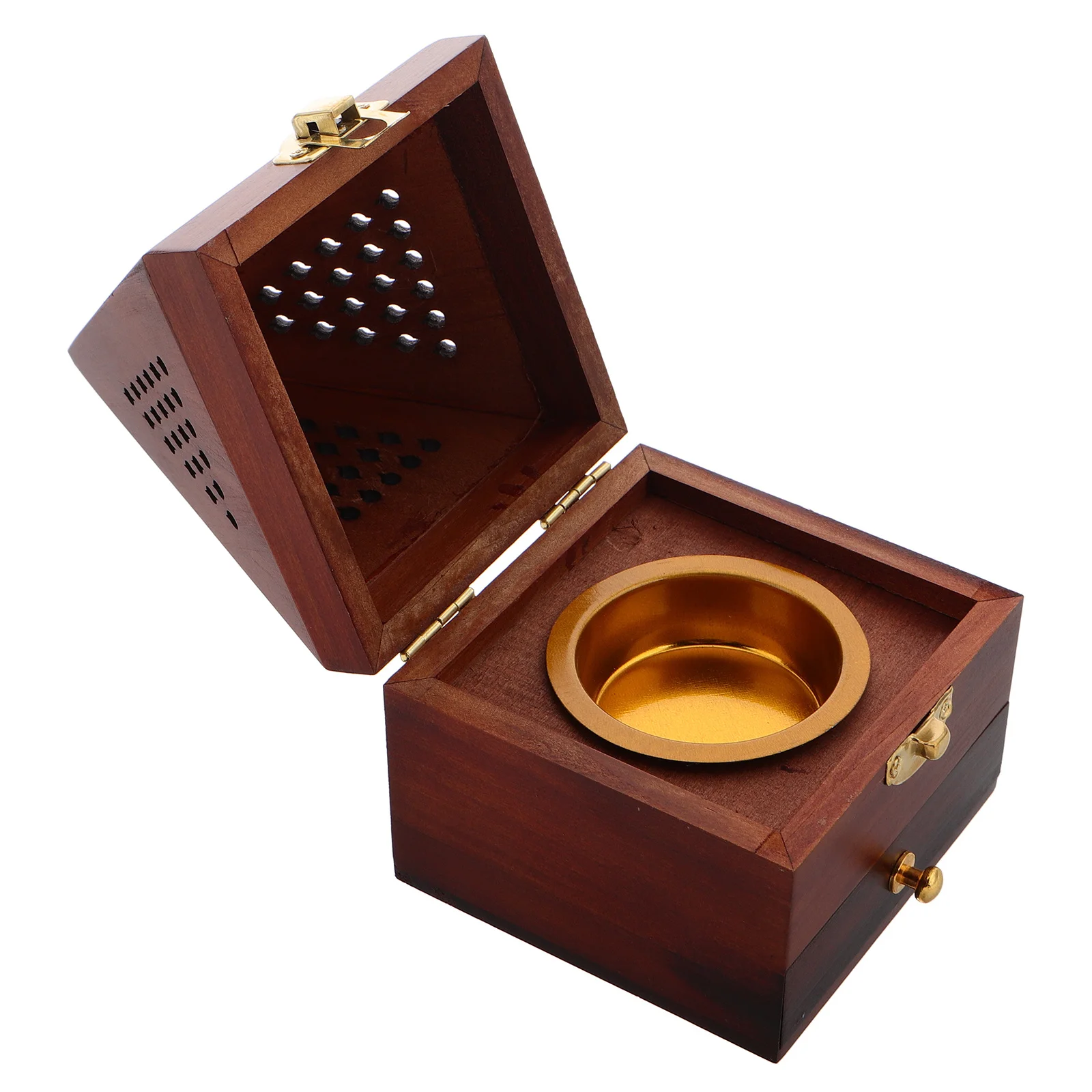 

Vintage Wooden Incense Box Exquisite Design Natural Wood Aromatic Home Office Decor Long-Lasting Aromatherapy Holder