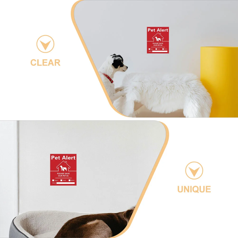 30 листов детские игрушки, наклейки, предупреждающая наклейка, оконный искатель, аварийный аксессуар для красных домашних животных