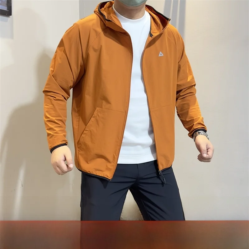 

Водонепроницаемая дышащая Qui-Dry весна-лето мужская уличная защита от солнца с капюшоном тонкая куртка из кожи верхняя одежда из полиэстера молодежная ...