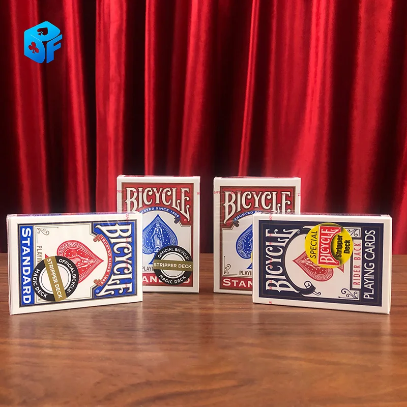 bicycle magic trapezoid card imported wide and narrow size head T-shaped props American original factory magic tricks playing