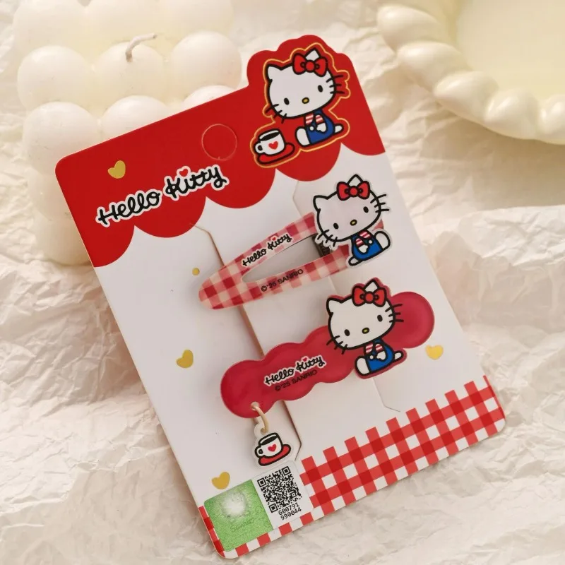 Official Licensed Sanrio Hello Kitty Farm Series Cute Cartoon Side Bang Hair Clip For Girls Hair Accessories