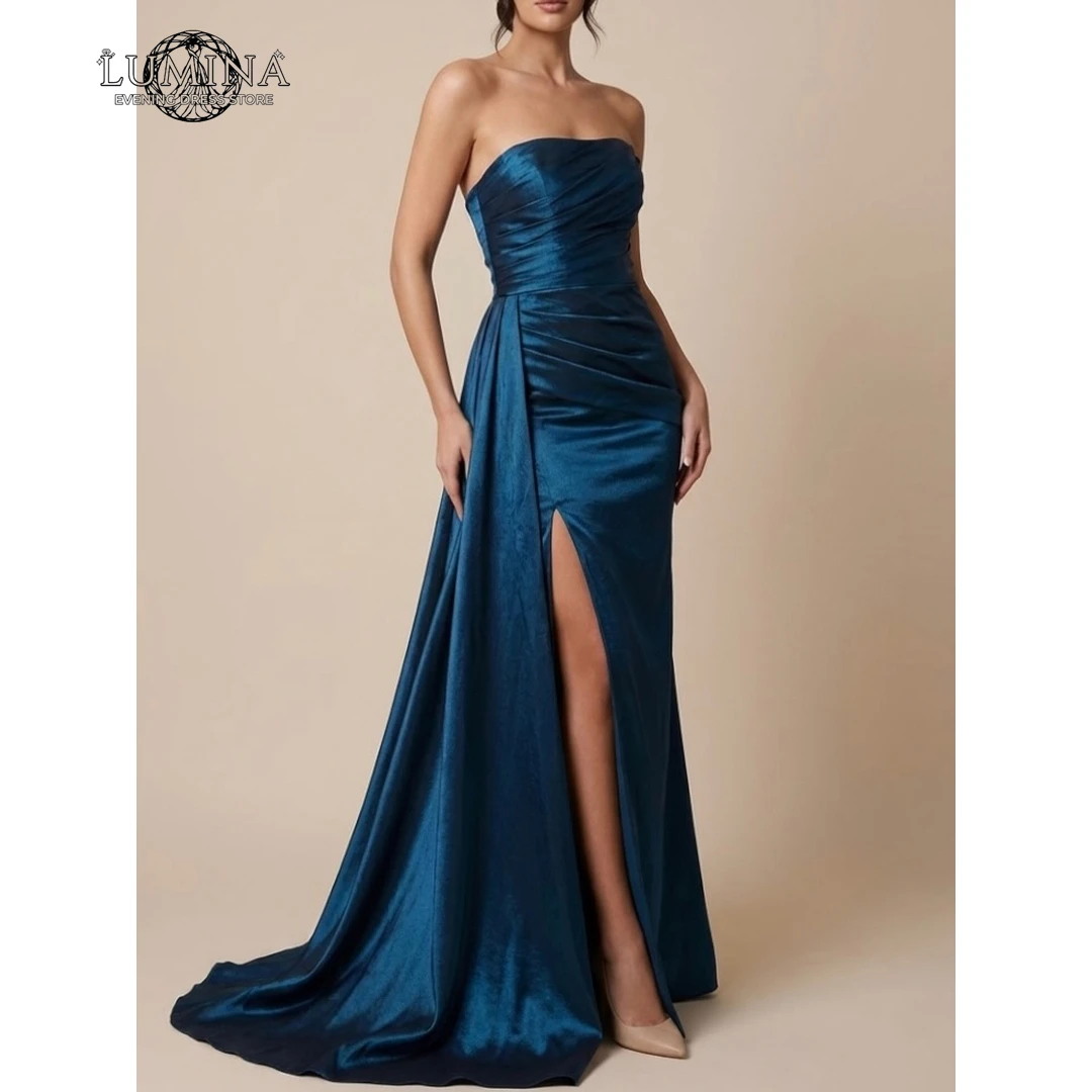 

Lumina Satin Woman Elegant Dress A Word Women's Day Dress 2026 High Quality Evening Dresses for Special Occasions Custom Made