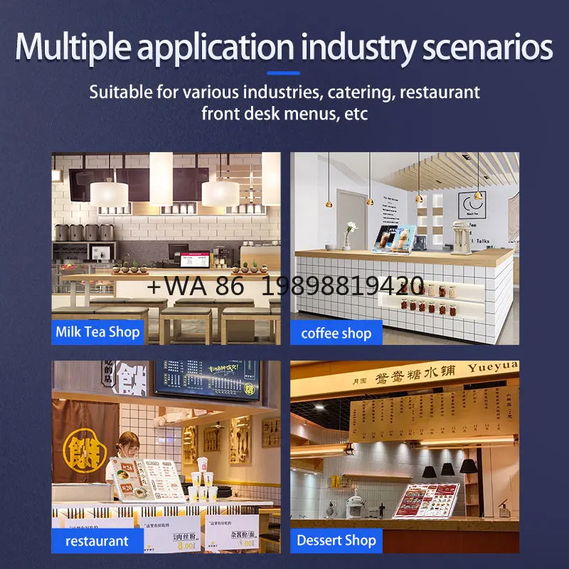 Caja de luz LED de amplio alcance para restaurantes y menú de metro, marco de cartel publicitario, cartel de iluminación