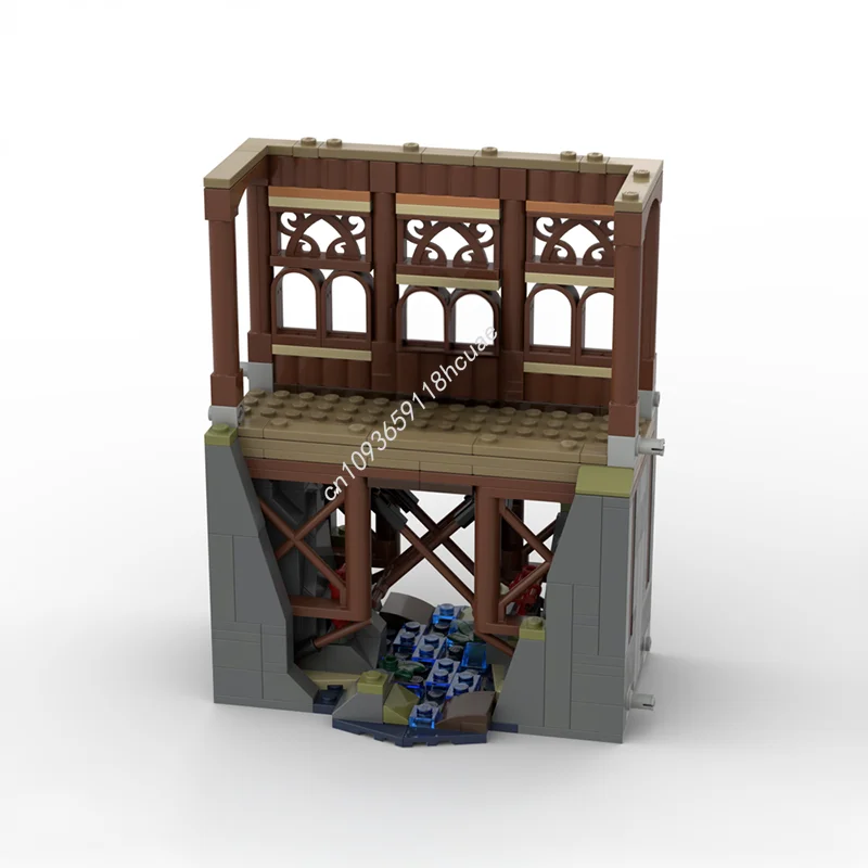 489PCS MOC Harry Potter HP Modular-สะพานไม้ยุคกลางชุดอาคารบล็อกซ้อนอิฐสร้างสรรค์ของเล่นเด็กของขวัญ