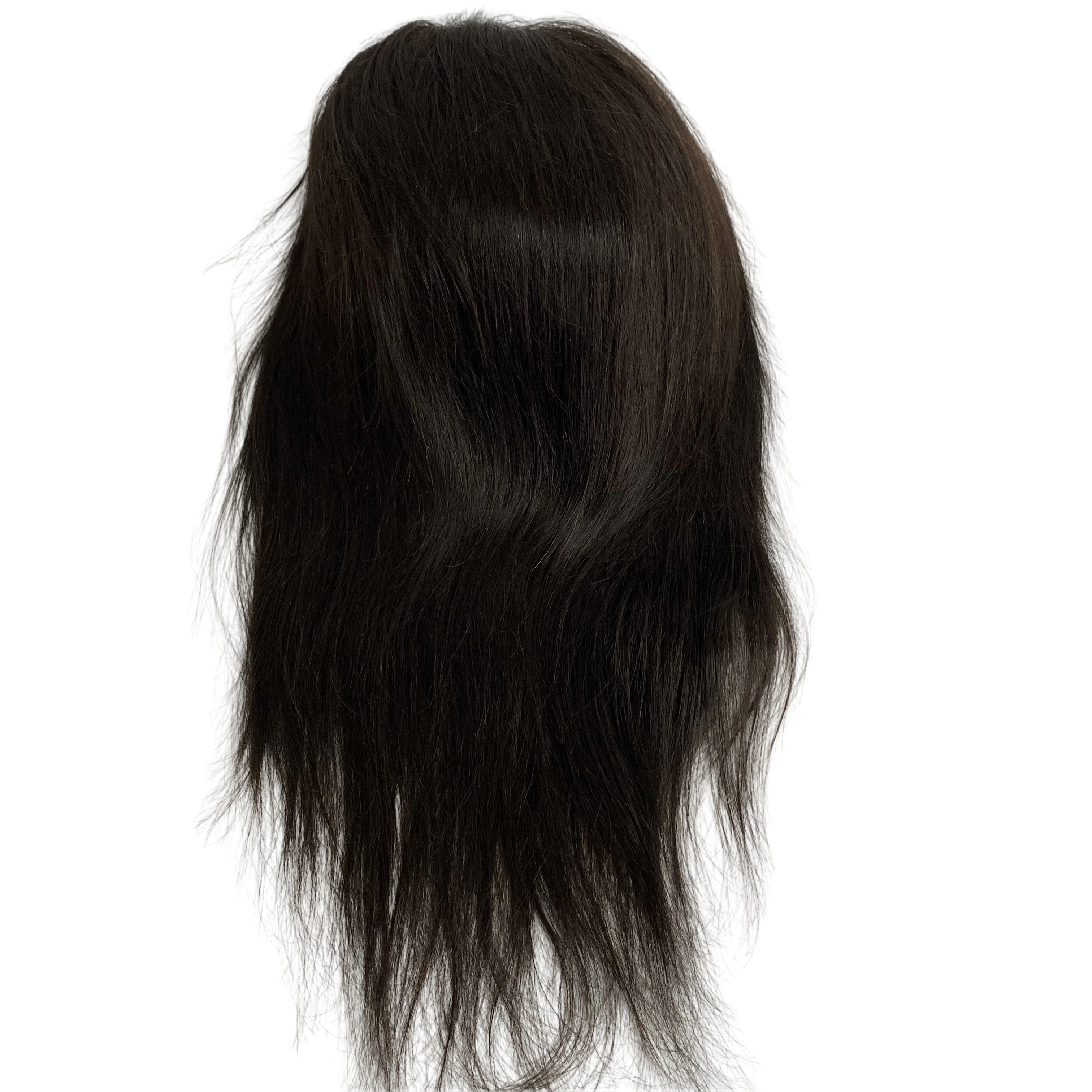 Brazilian Virgin Human Hair Silky Straight Natural Color Thin Skin Unit 130% Density Full PU Wig for Black Woman