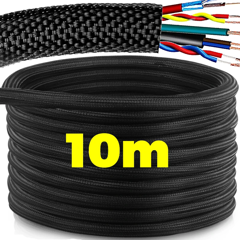 Flexible Cable Sleeve Self-Closing Cord Protector Wire Management Insulated Heat Resist Cable Organizers for Table Wrap Cable