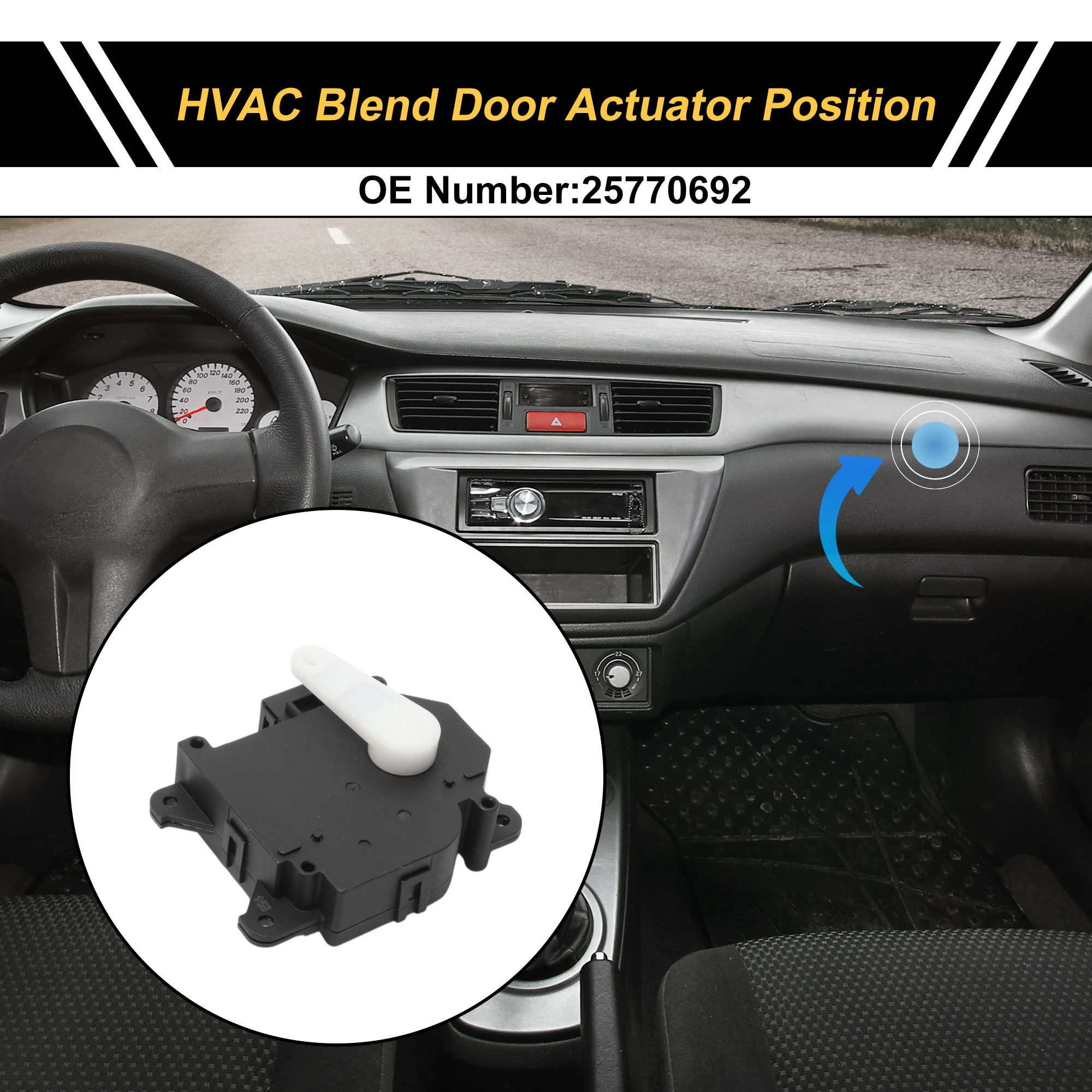 

UXCELL HVAC Heater Blend Door Actuator Replacement for Cadillac Srx 2005 No.25770692