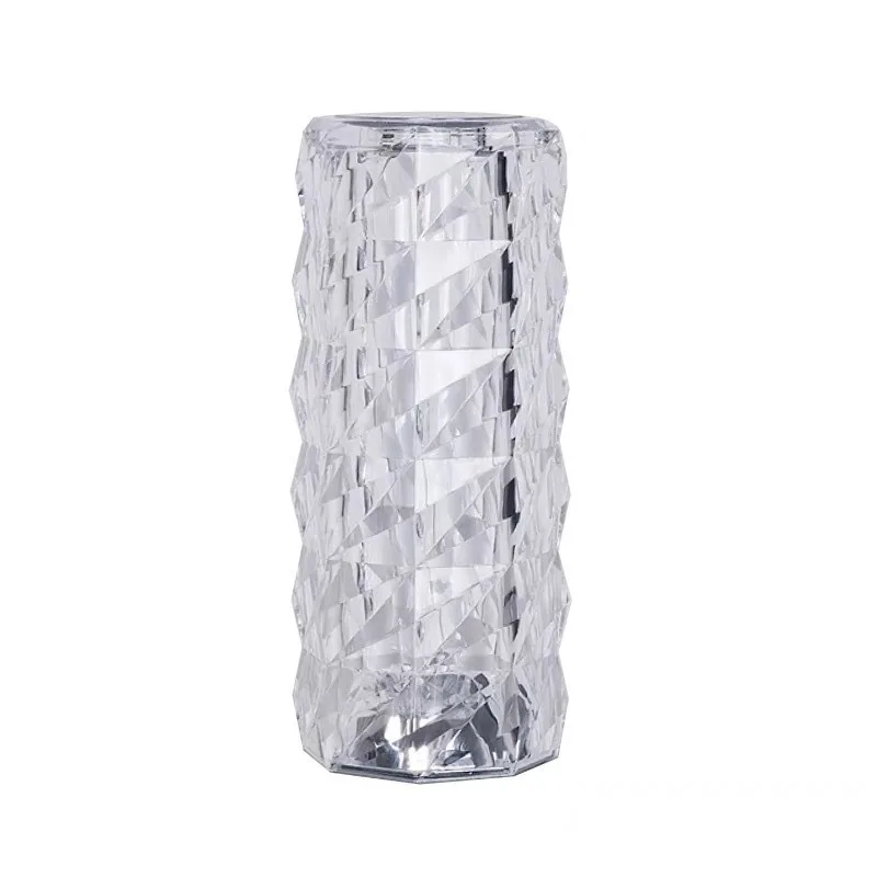 

Bedroom bedside household charging crystal night light charging acrylic cylindrical desk lamp