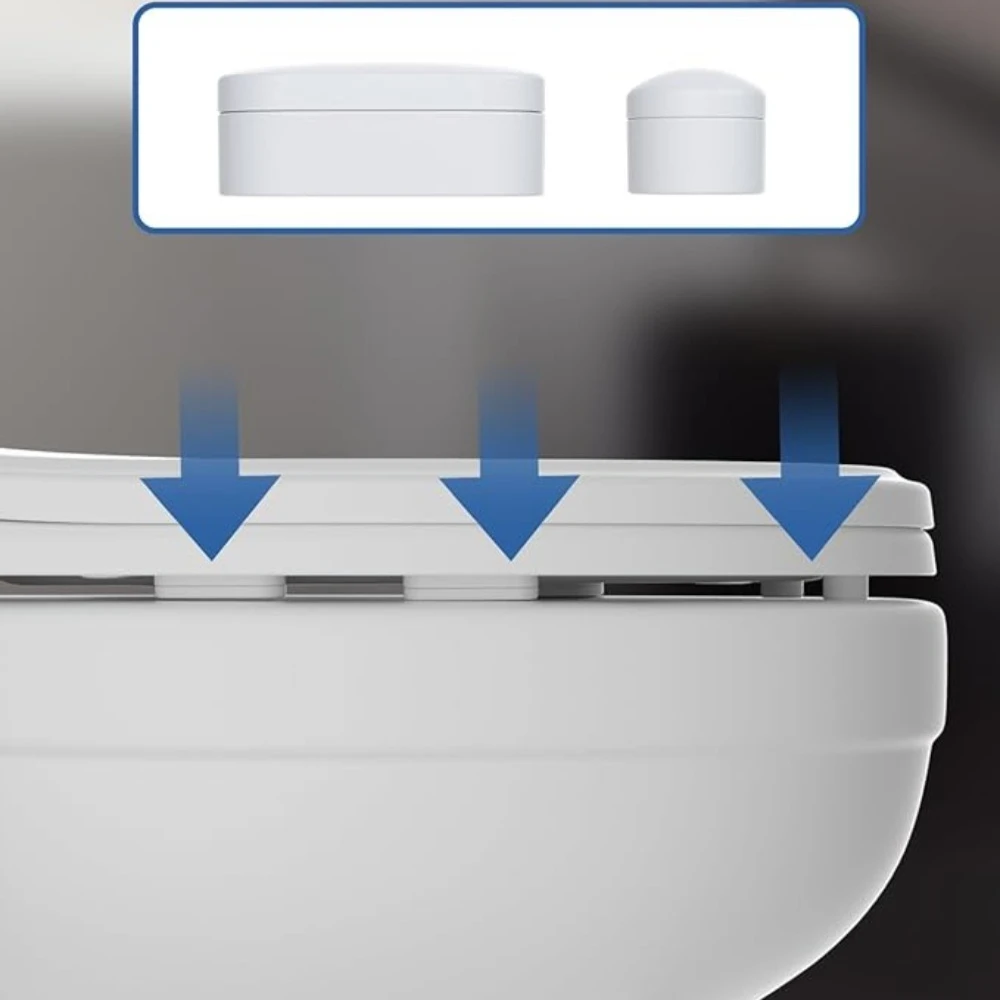 1pc Toilet Seat Buffer Toilet Seat Bumpers Seat Top Cover Cushion Stopper Gray Bathroom Accessories Gaskets